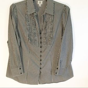 1X Worthington Button Down Blouse